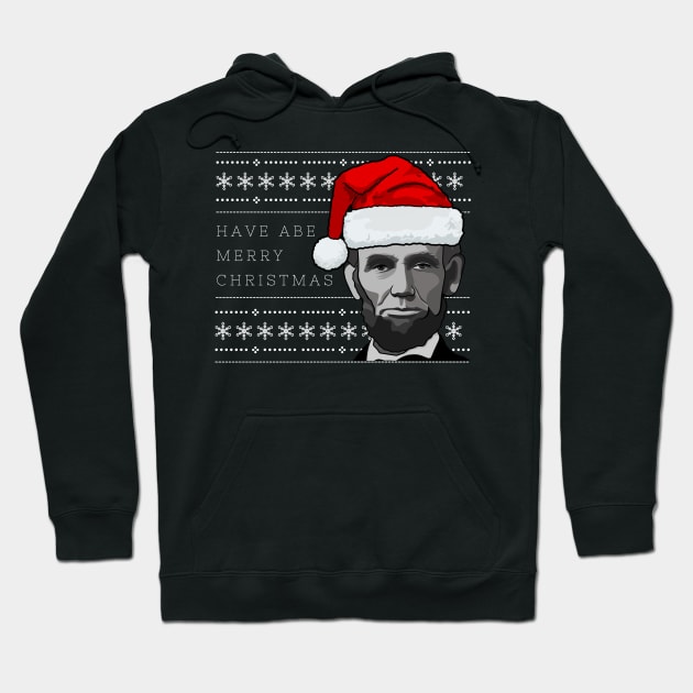 Holiday Sweater: ABE Merry Christmas Hoodie by History Tees